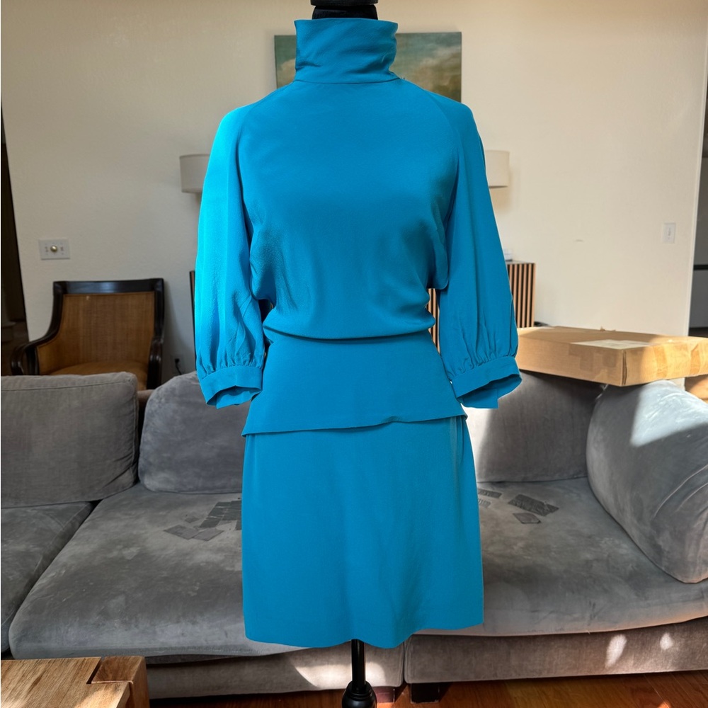 Louis Vuitton vintage blue silk dress from Marc Jacob Collection
